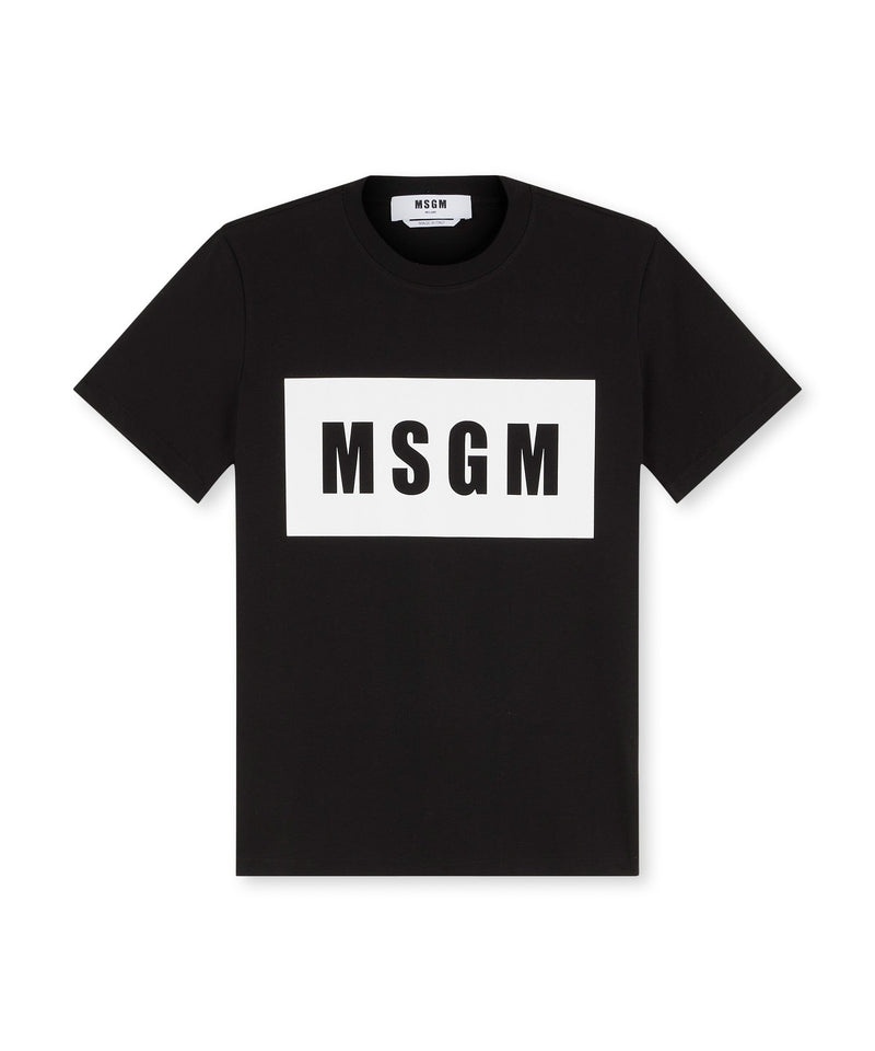 Black MSGM Crew Neck Msgm Box Logo | USA_MSGM53436