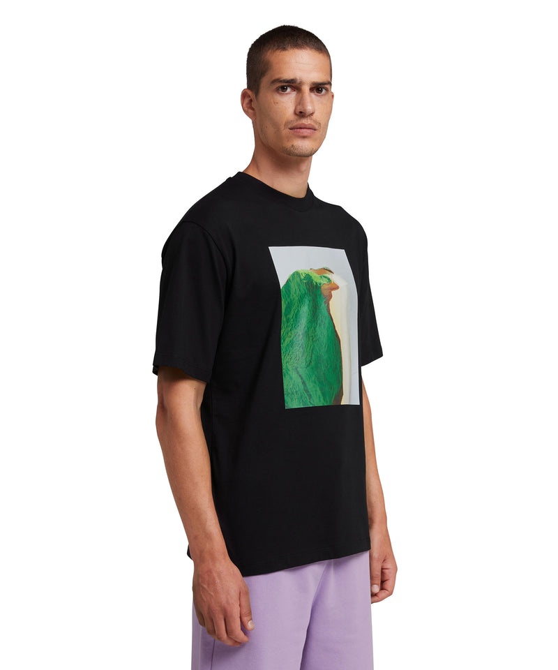 Black MSGM Fantastic Green Inverse Series Organic Jersey Cotton | USA_MSGM54961