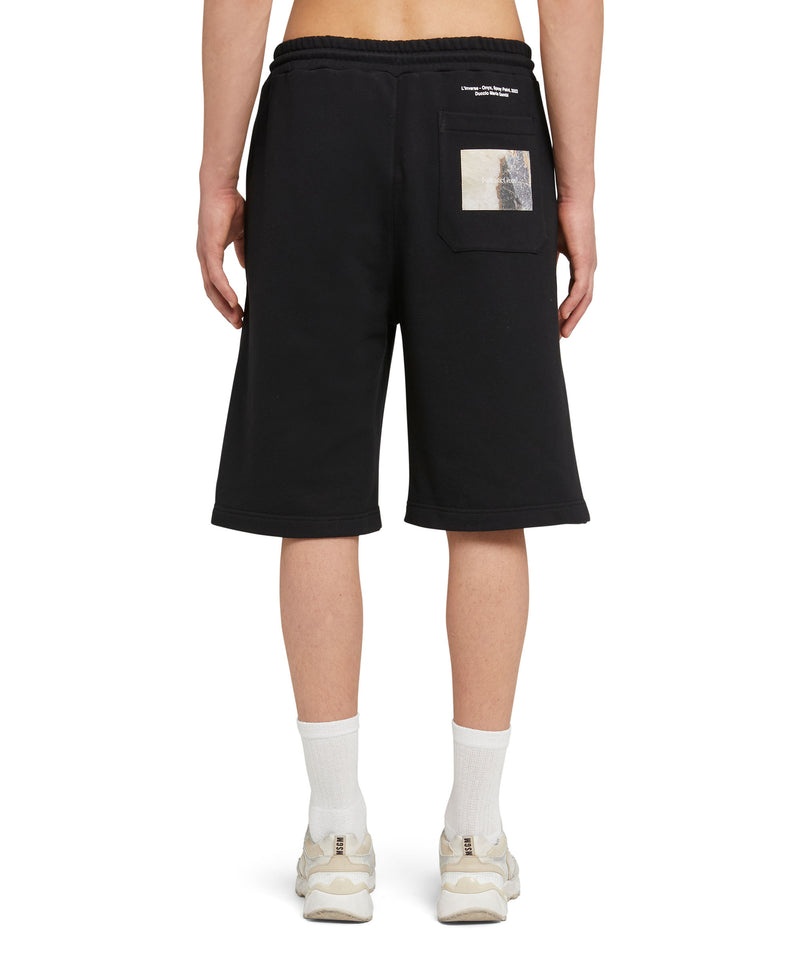 Black MSGM Fantastic Inverse Series Organic Cotton Sweat Bermudas | USA_MSGM84286