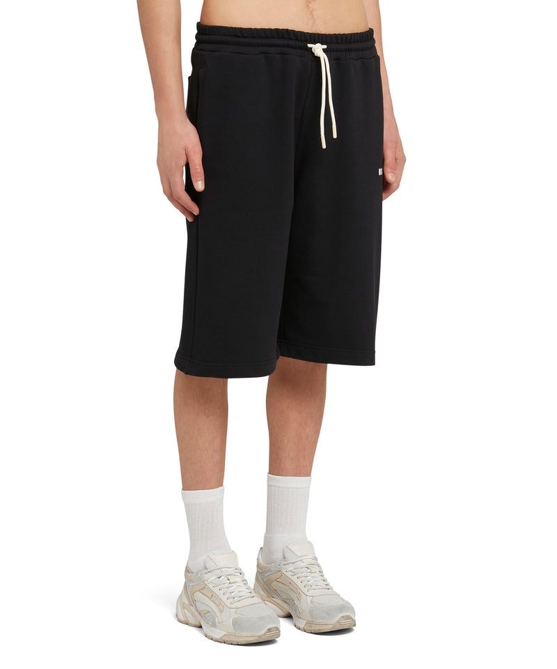 Black MSGM Fantastic Inverse Series Organic Cotton Sweat Bermudas | USA_MSGM84286