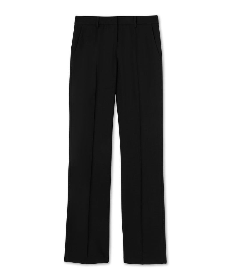 Black MSGM Flamed Viscose Canvas Pants | USA_MSGM78728