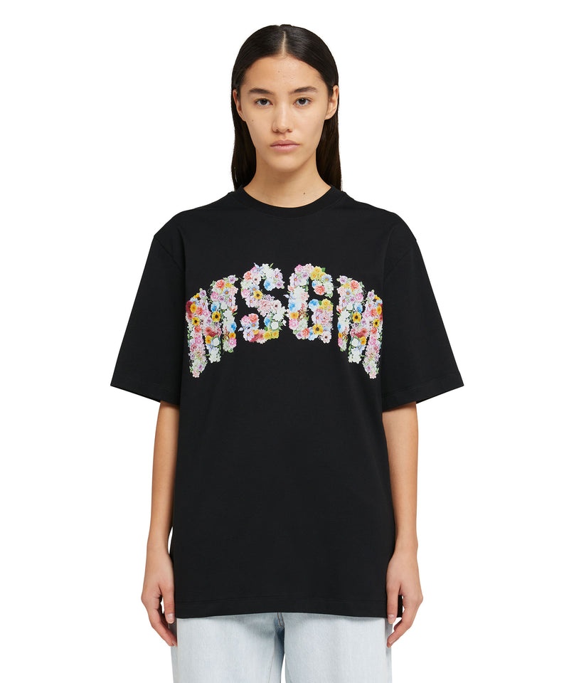 Black MSGM Floral College Logo | USA_MSGM53123