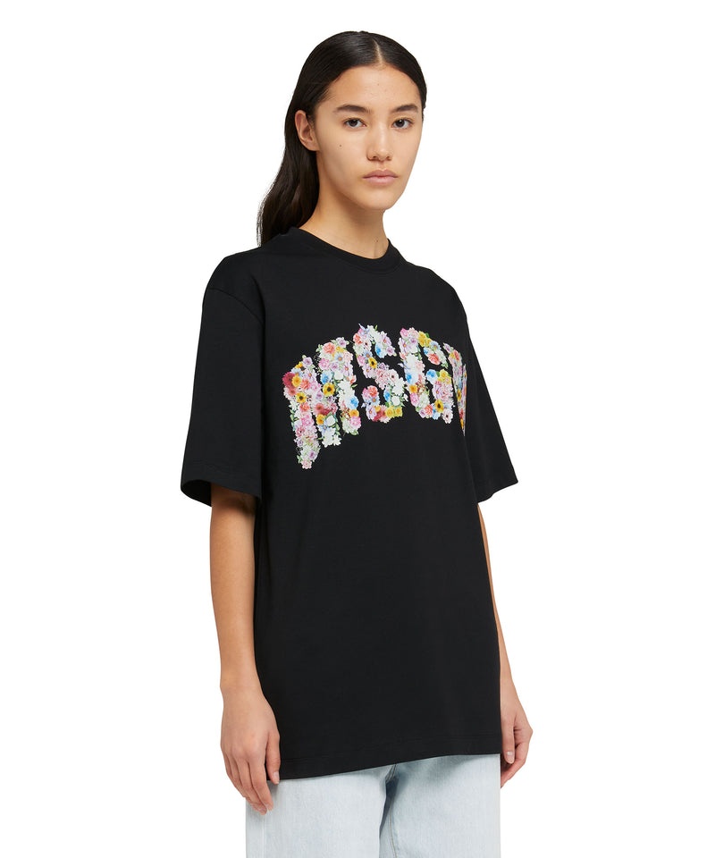 Black MSGM Floral College Logo | USA_MSGM53123