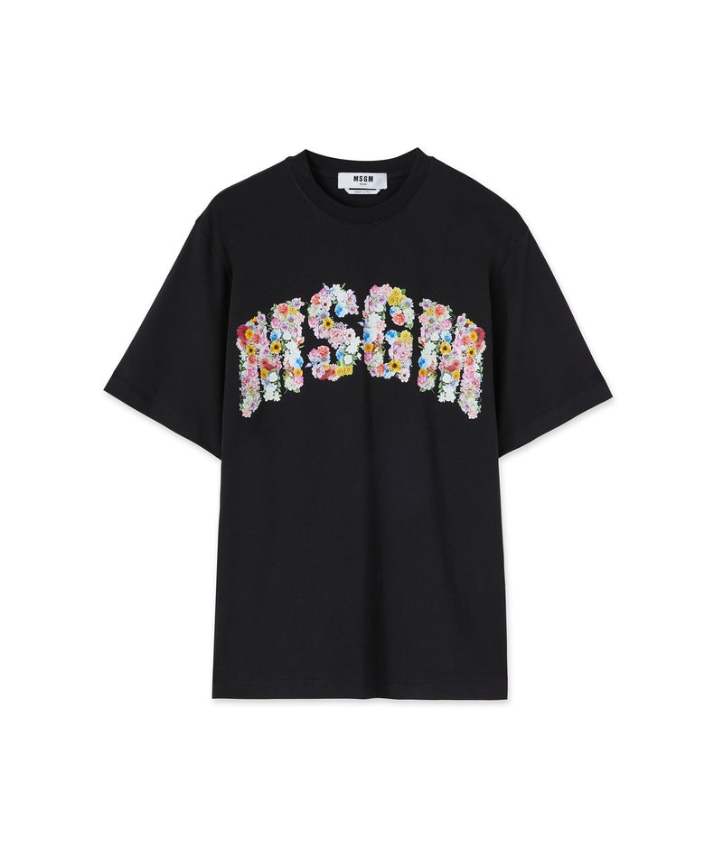 Black MSGM Floral College Logo | USA_MSGM53123