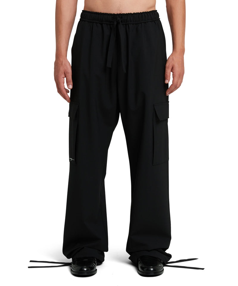 Black MSGM Fresh Wool Cargo Pants | USA_MSGM58617