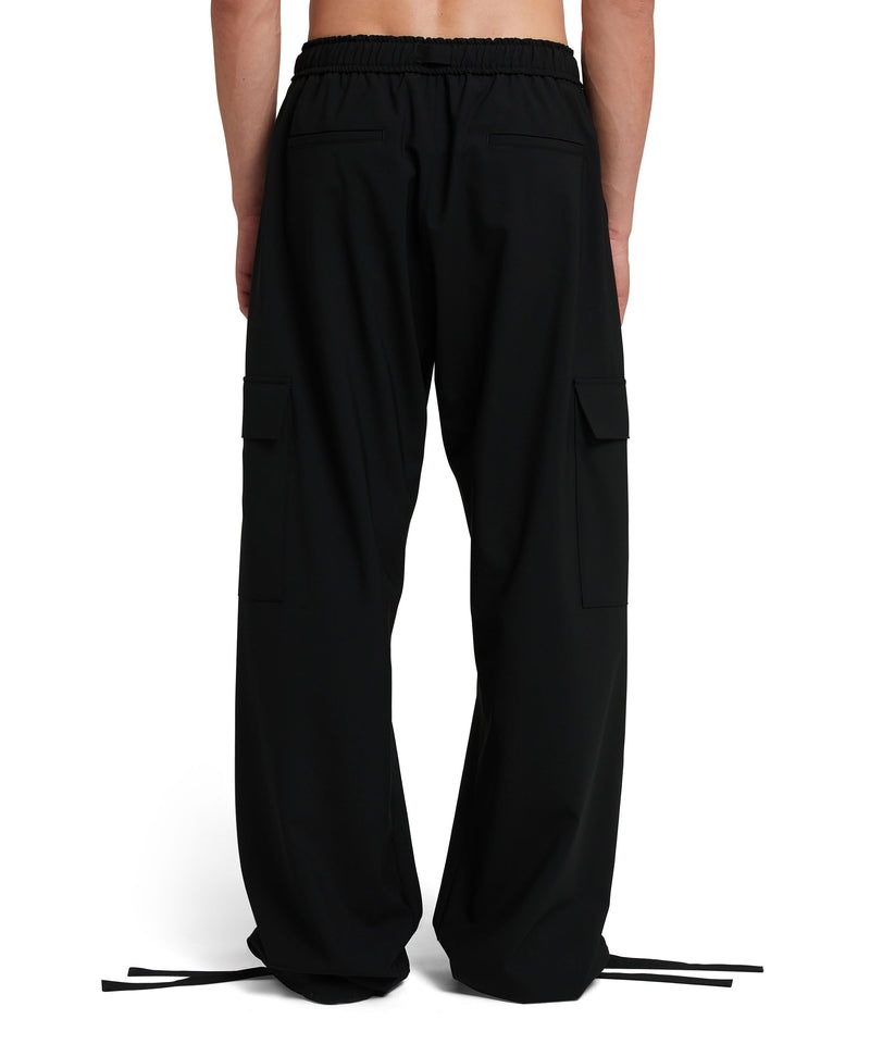 Black MSGM Fresh Wool Cargo Pants | USA_MSGM58617