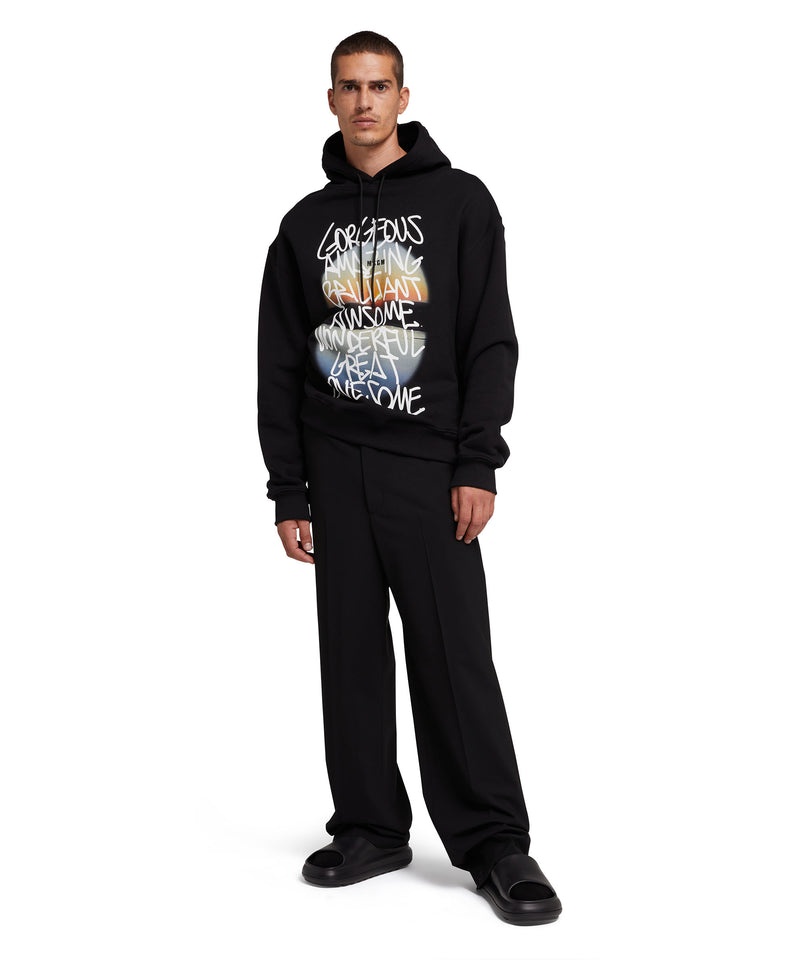 Black MSGM Fresh Wool Roomy Pants | USA_MSGM38697