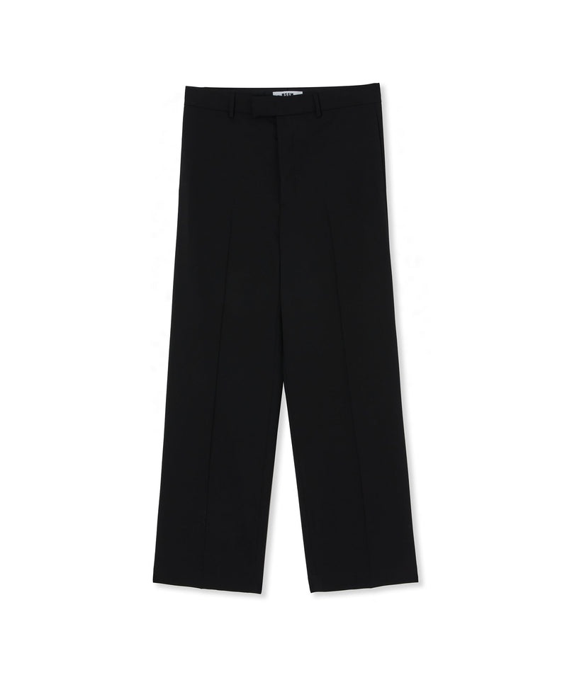 Black MSGM Fresh Wool Roomy Pants | USA_MSGM38697