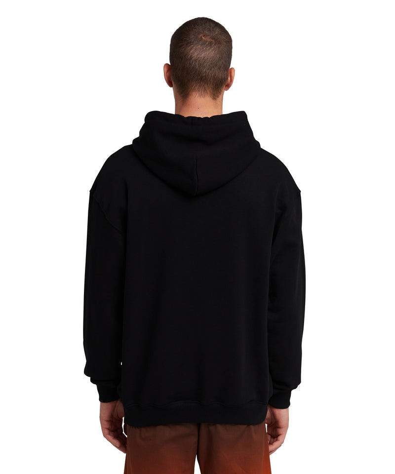 Black MSGM Hooded Sweatshirt With Camo Box Logo | USA_MSGM84292