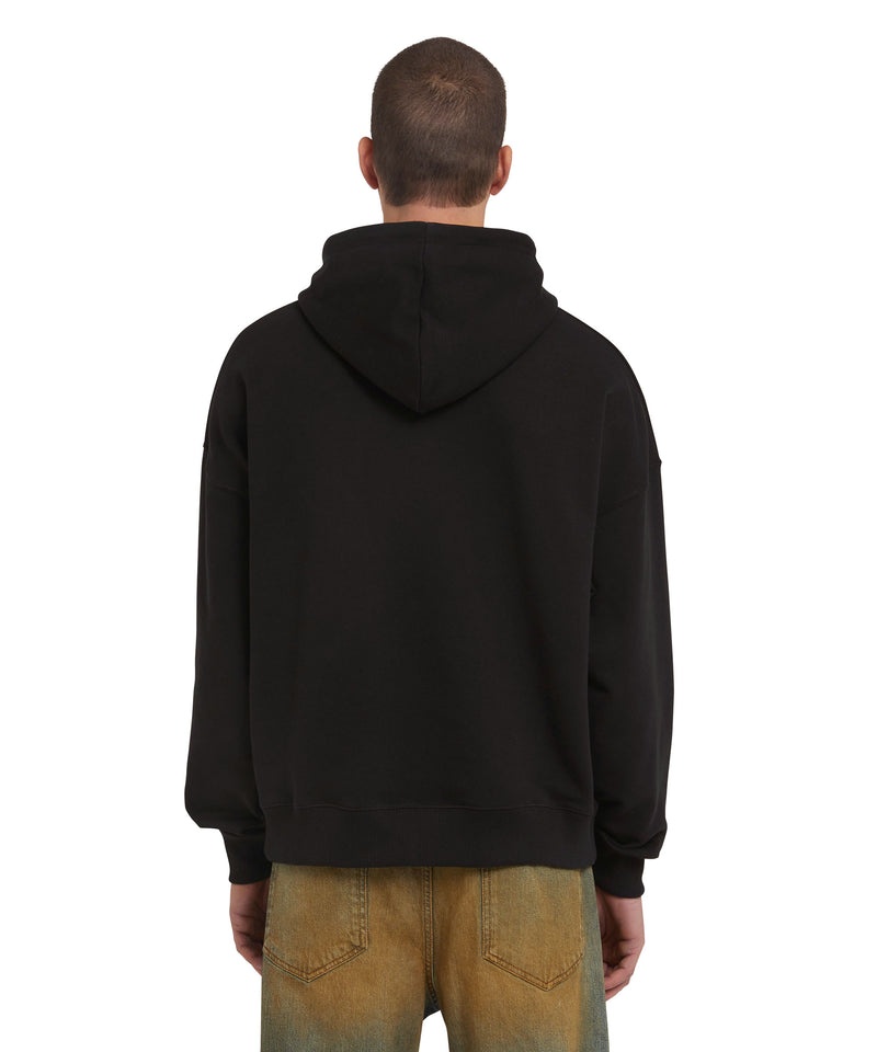 Black MSGM Hooded Sweatshirt With New Brushstroke Logo | USA_MSGM16245