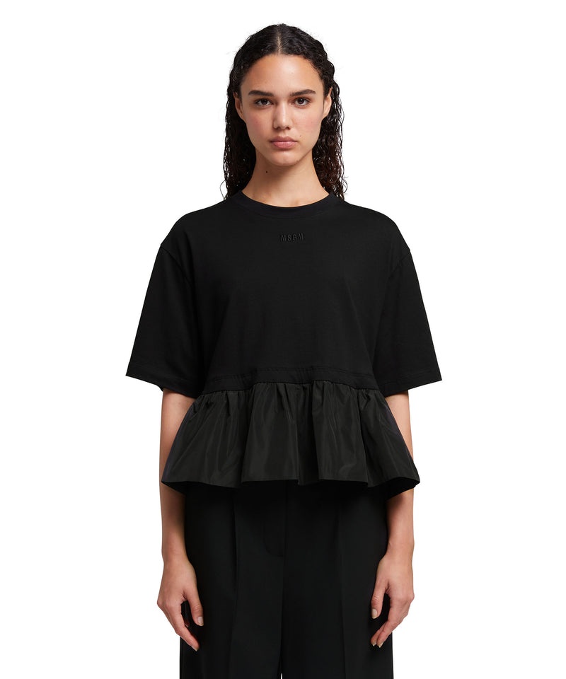 Black MSGM Inserted Taffetà Ruffles | USA_MSGM95810