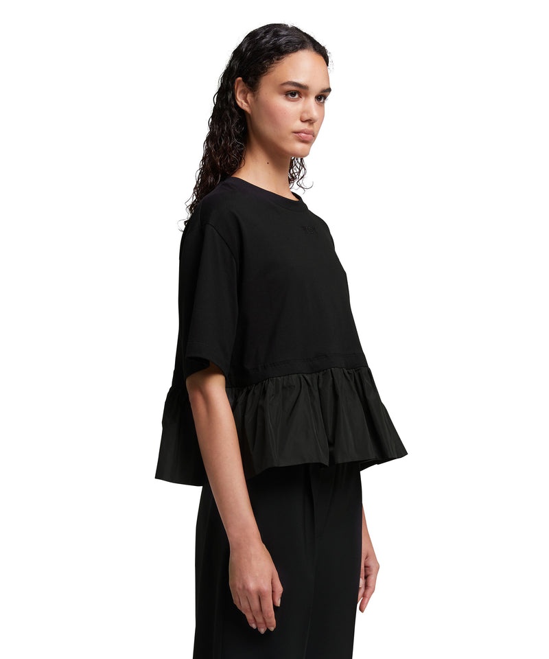 Black MSGM Inserted Taffetà Ruffles | USA_MSGM95810