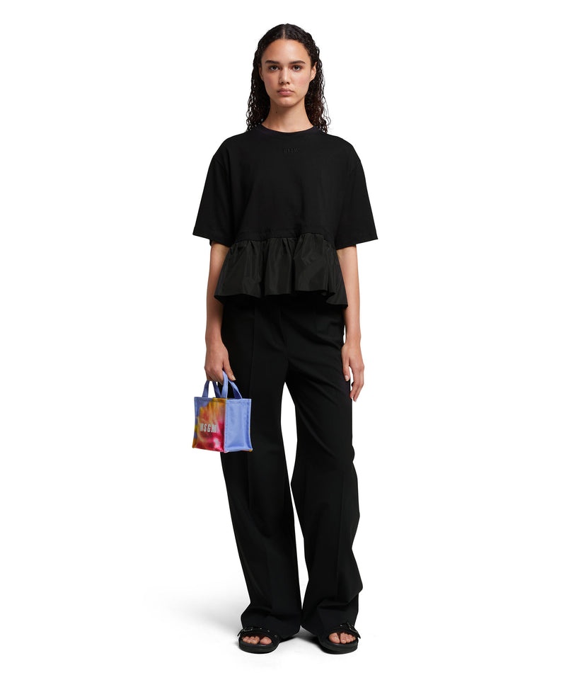 Black MSGM Inserted Taffetà Ruffles | USA_MSGM95810