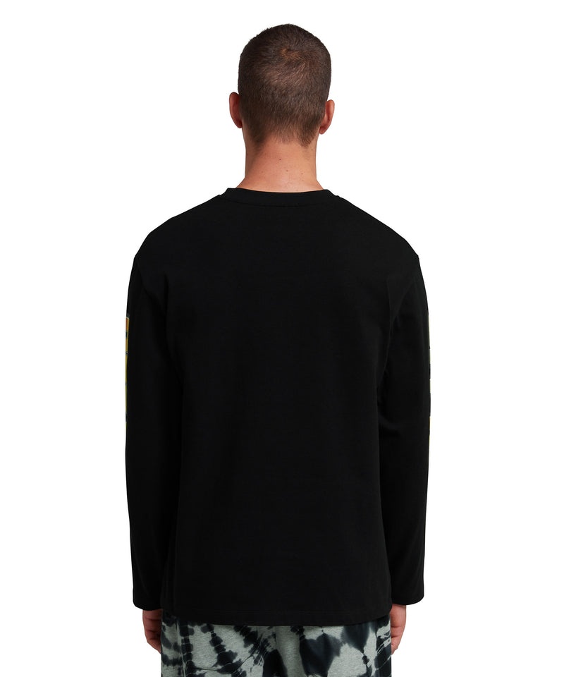 Black MSGM Long Sleeve Off Road Graphic | USA_MSGM26449