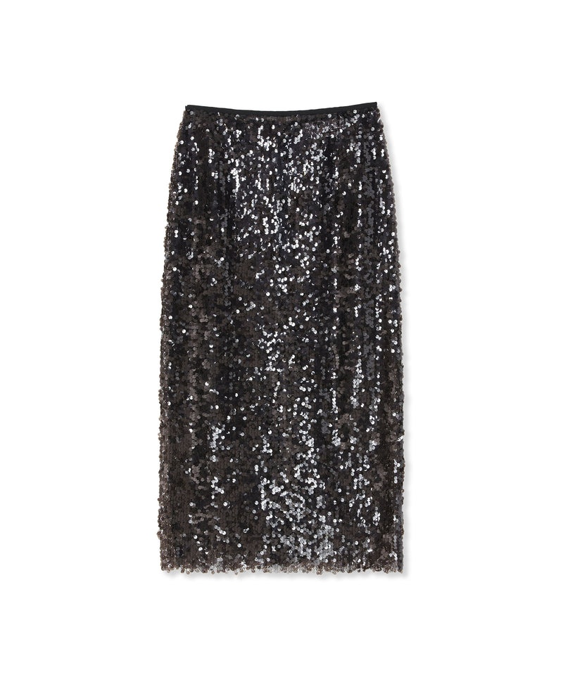 Black MSGM Midi Dress With Sequined Fabric | USA_MSGM38517