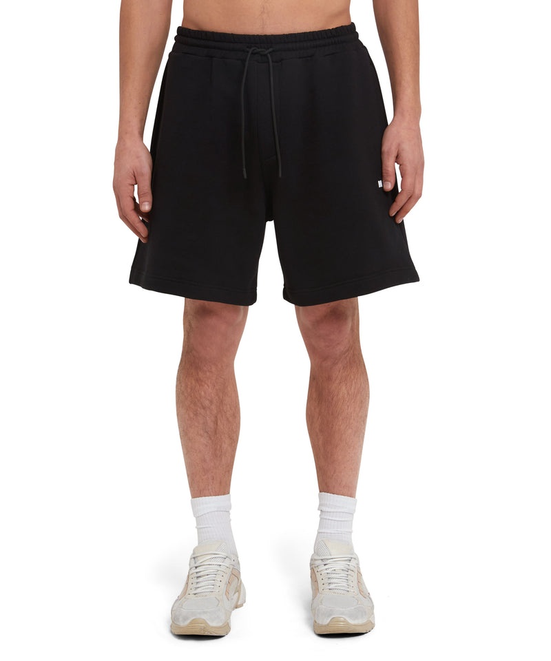 Black MSGM Mini Logo Sweat Shorts | USA_MSGM82100