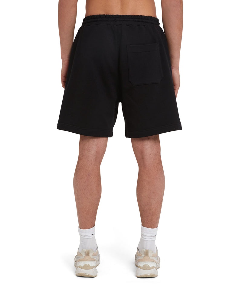 Black MSGM Mini Logo Sweat Shorts | USA_MSGM82100