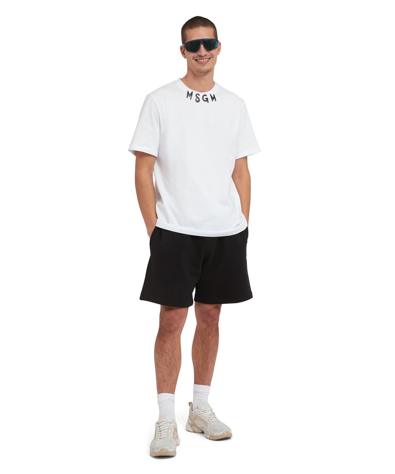 Black MSGM Mini Logo Sweat Shorts | USA_MSGM82100