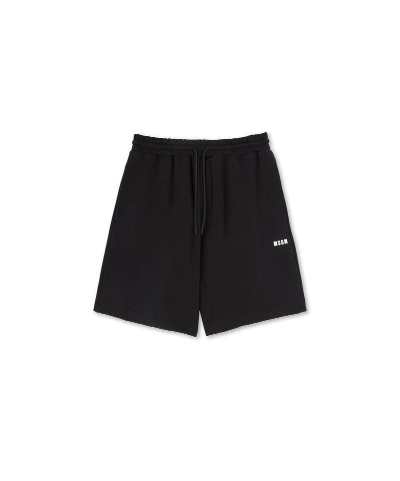 Black MSGM Mini Logo Sweat Shorts | USA_MSGM82100