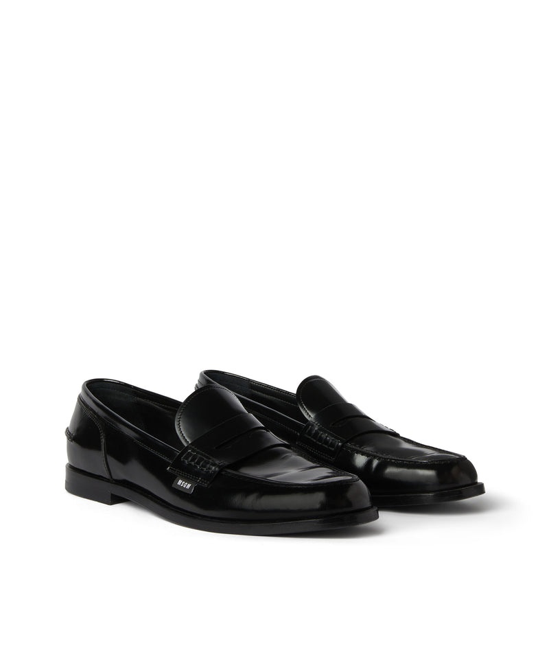 Black MSGM Moccasins With Leather Sole | USA_MSGM58534