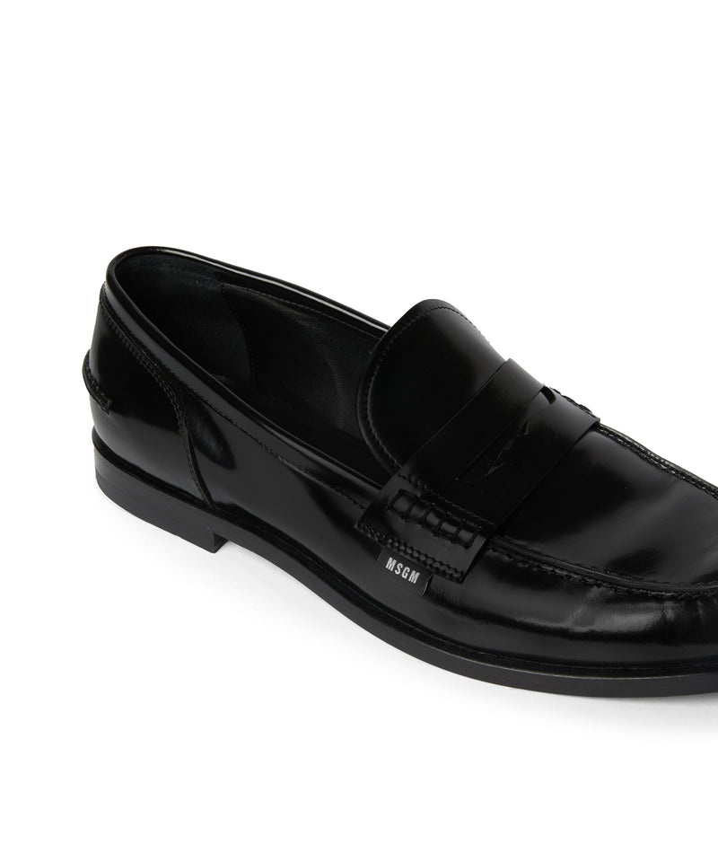 Black MSGM Moccasins With Leather Sole | USA_MSGM58534