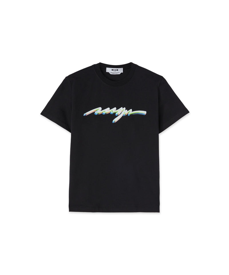 Black MSGM Neon Logo | USA_MSGM20721