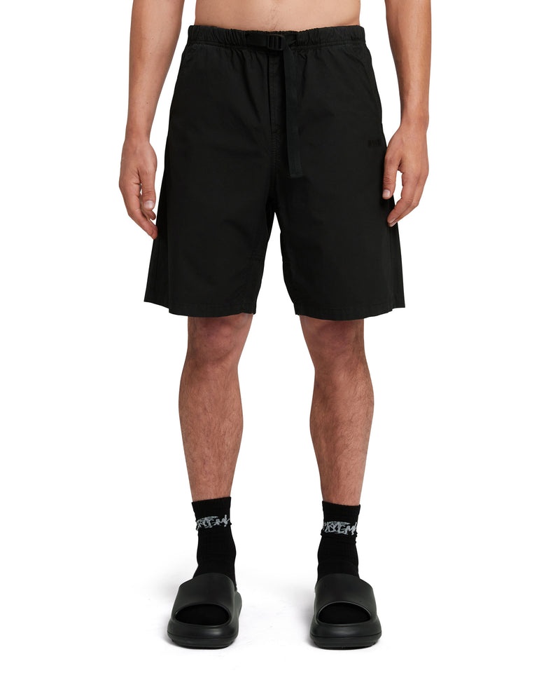 Black MSGM Poplin Shorts | USA_MSGM47506