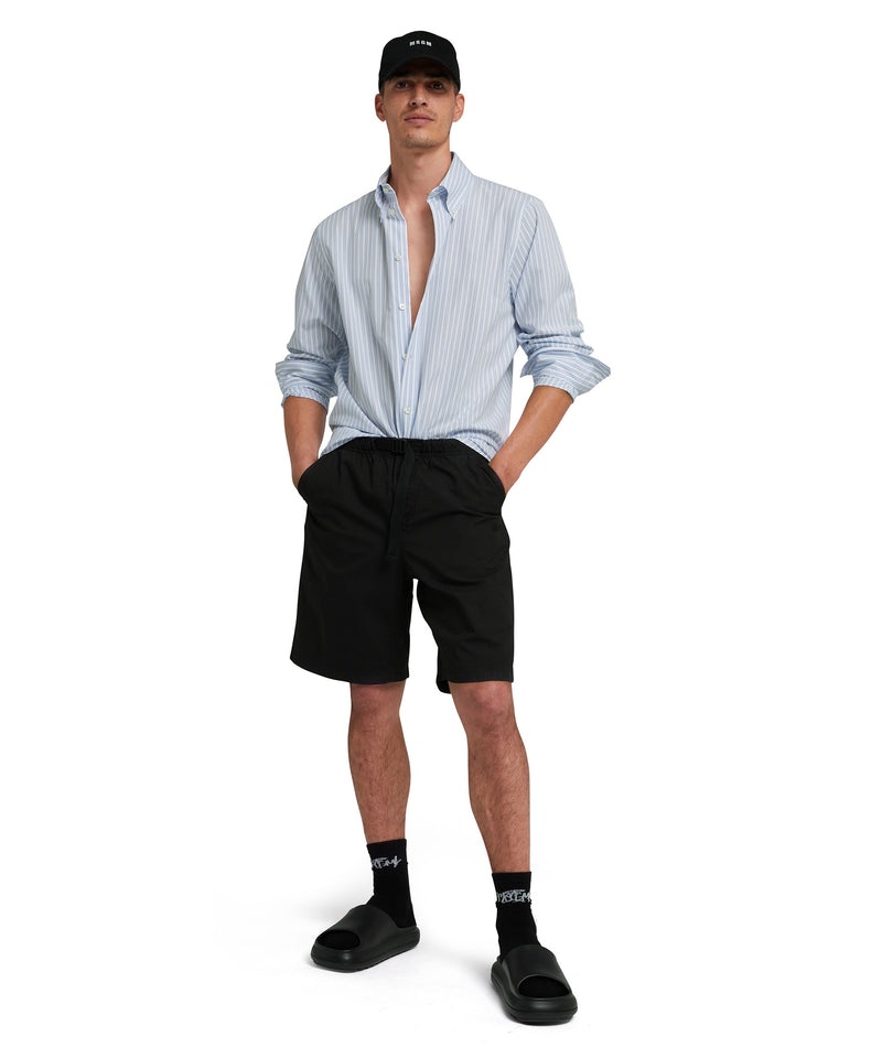 Black MSGM Poplin Shorts | USA_MSGM47506