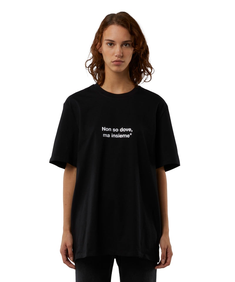 Black MSGM Quote Non So Dove Ma Insieme | USA_MSGM25218