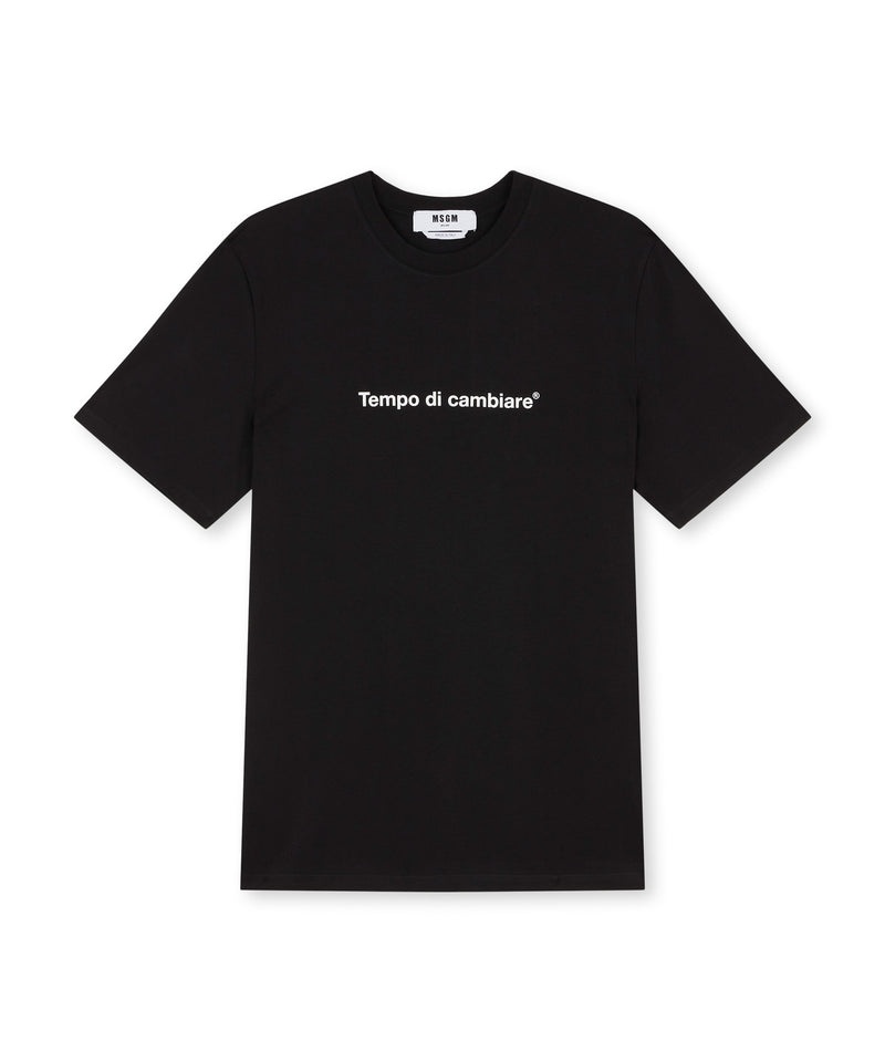 Black MSGM Quote Tempo Di Cambiare | USA_MSGM46069