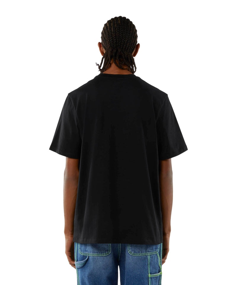 Black MSGM Round Neck Cotton Micro Logo | USA_MSGM49662