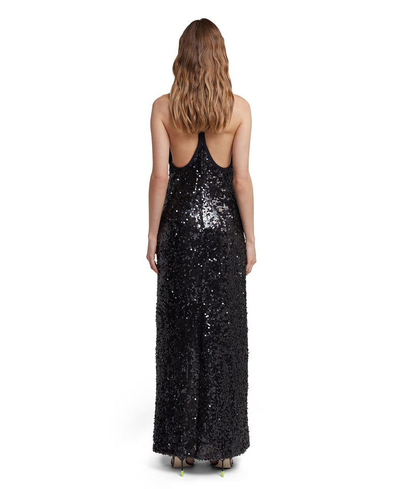 Black MSGM Sleeveless Long With Sequins | USA_MSGM49698