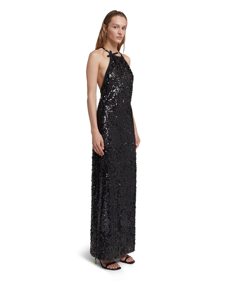 Black MSGM Sleeveless Long With Sequins | USA_MSGM49698