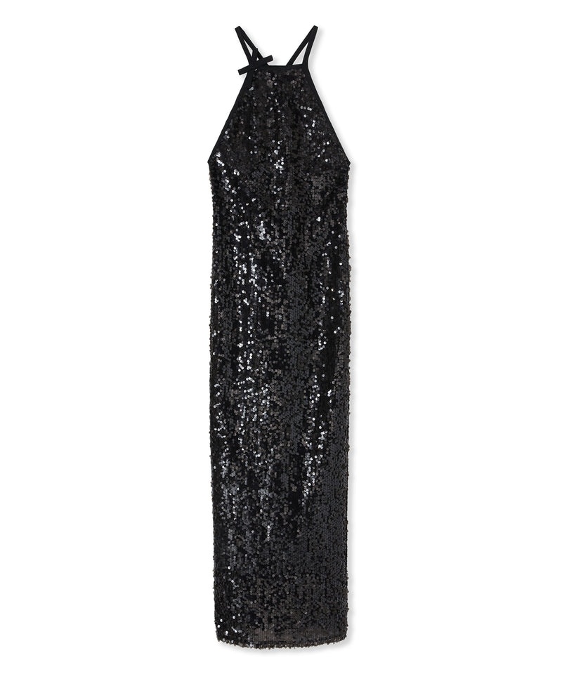 Black MSGM Sleeveless Long With Sequins | USA_MSGM49698