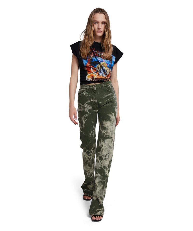 Black MSGM Sleeveless Msgm Adventures Graphic | USA_MSGM63363