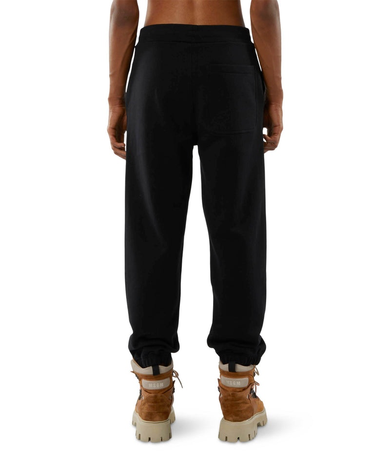 Black MSGM Solid Colour Cotton Track Pants | USA_MSGM40041