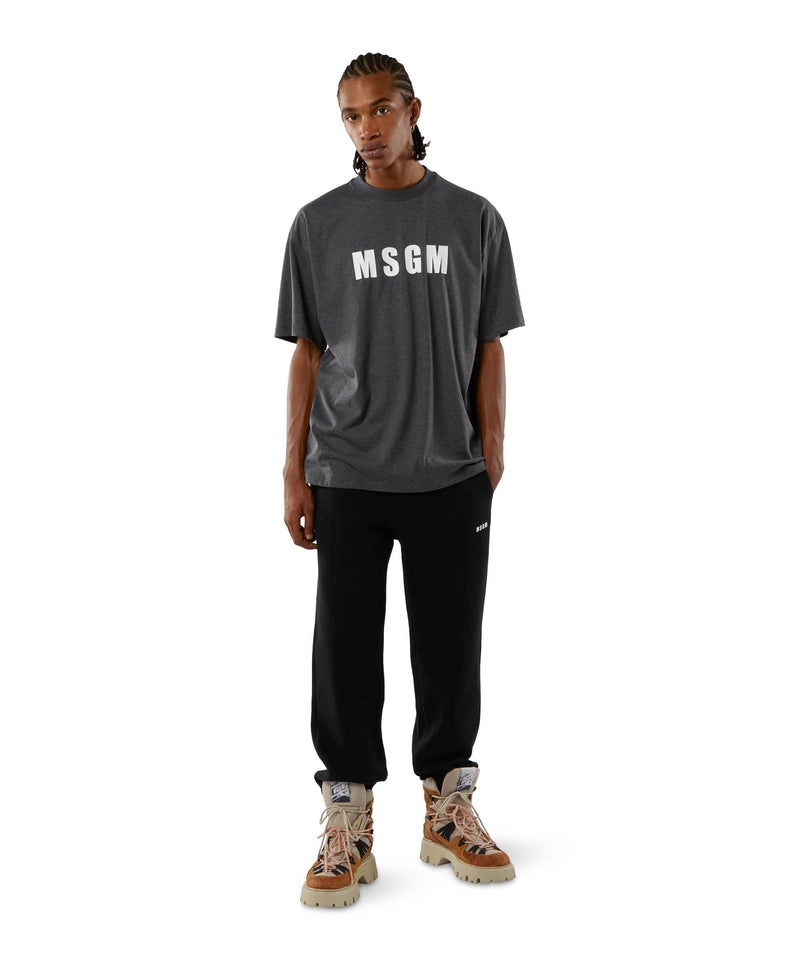 Black MSGM Solid Colour Cotton Track Pants | USA_MSGM40041