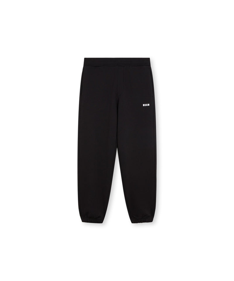 Black MSGM Solid Colour Cotton Track Pants | USA_MSGM40041