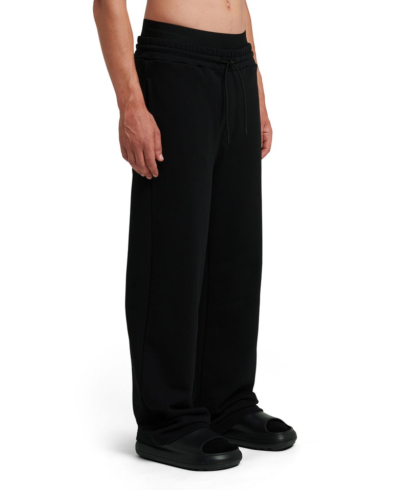 Black MSGM Sweat Pants With Double Elastic Waistband Logo | USA_MSGM62455