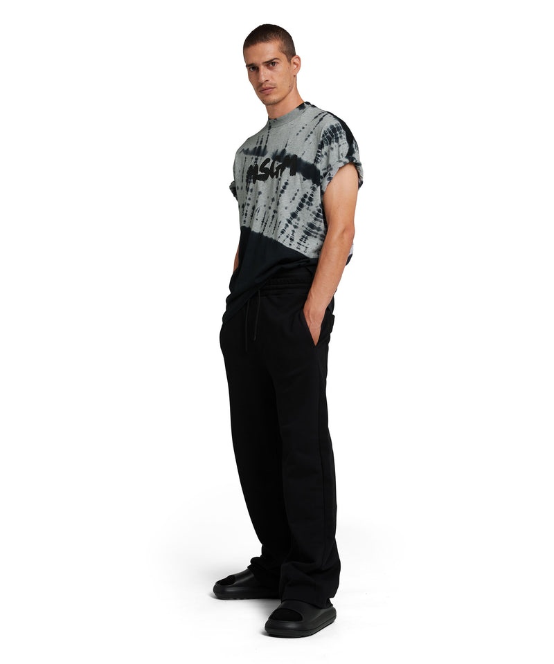 Black MSGM Sweat Pants With Double Elastic Waistband Logo | USA_MSGM62455