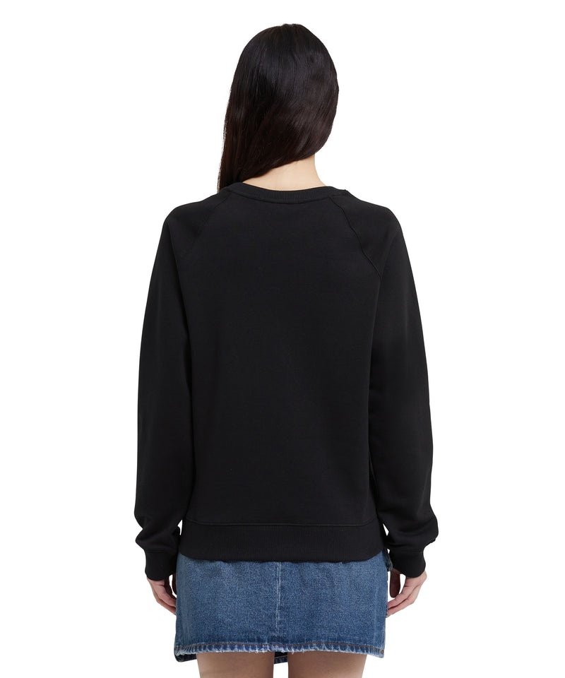 Black MSGM Sweatshirt With Box Logo | USA_MSGM38739