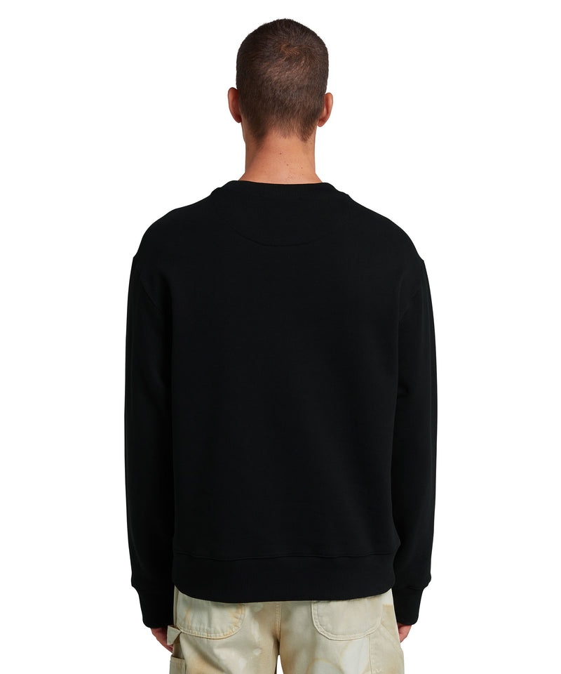 Black MSGM Sweatshirt With Embroidered Logo | USA_MSGM12125