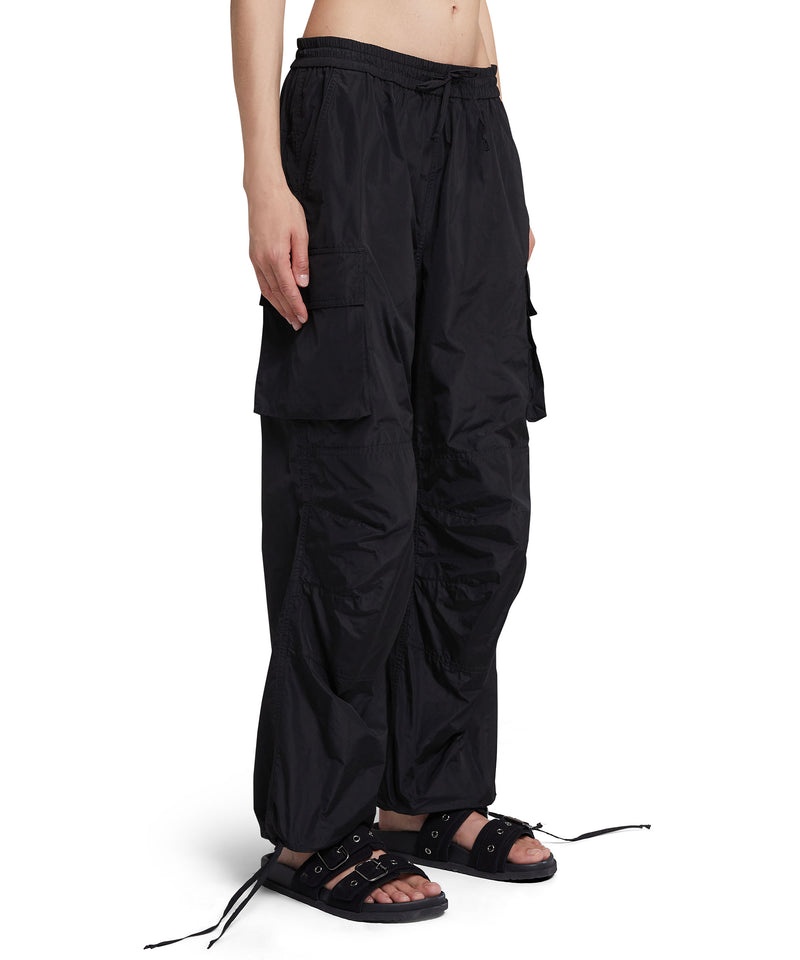 Black MSGM Taffetà Cargo Pants | USA_MSGM15100