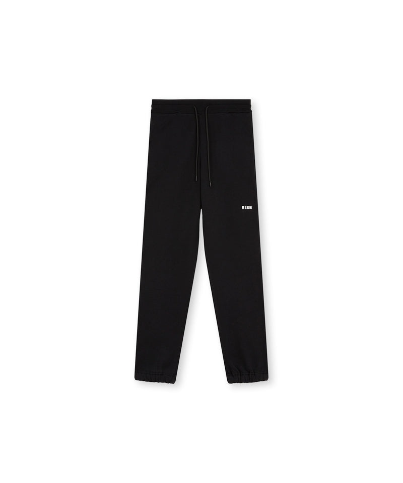 Black MSGM Track Pants With High Waist And Drawstring | USA_MSGM12729