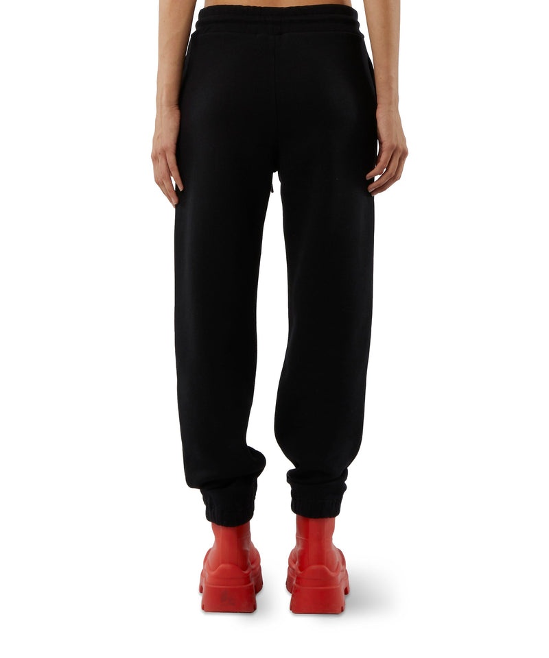 Black MSGM Track Pants With High Waist And Drawstring | USA_MSGM12729