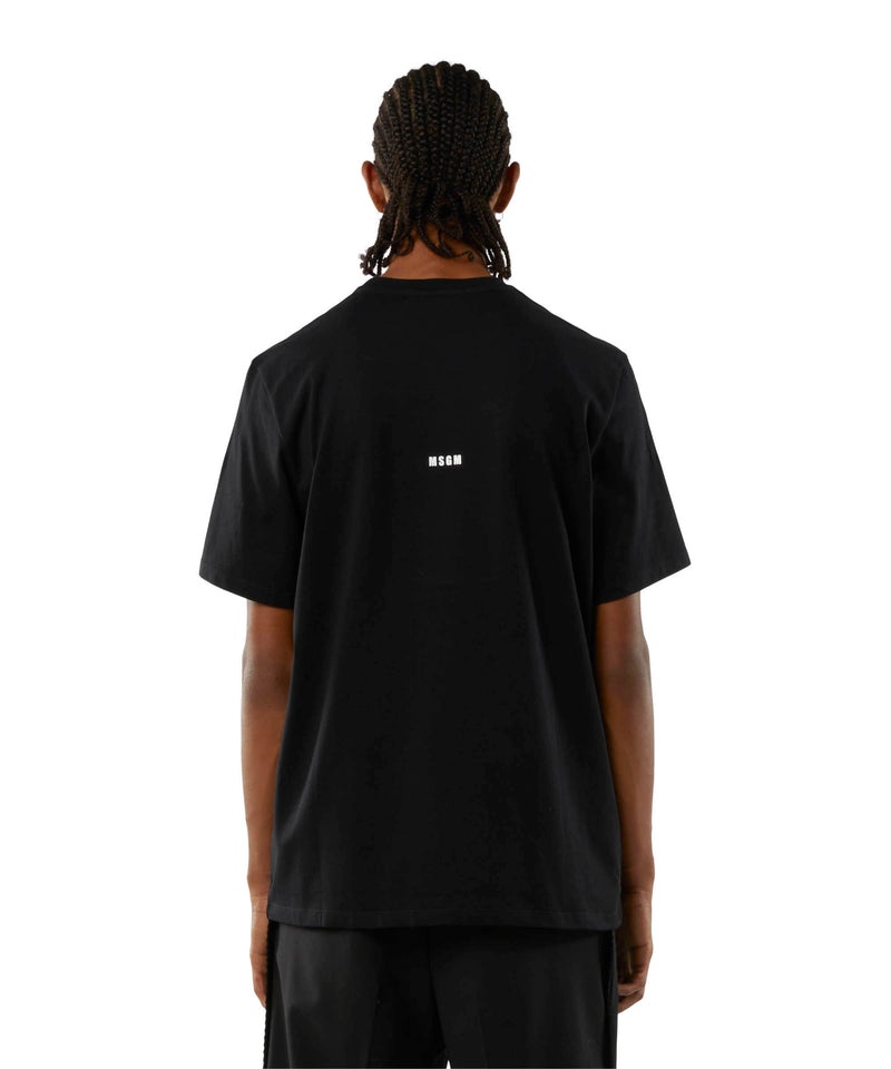 Black MSGM T-shirt Quote Proibito | USA_MSGM64702