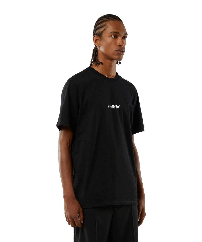 Black MSGM T-shirt Quote Proibito | USA_MSGM64702