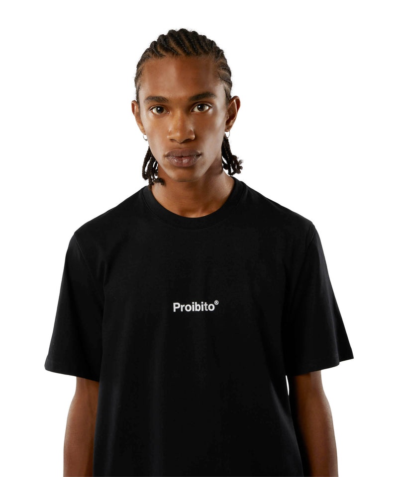 Black MSGM T-shirt Quote Proibito | USA_MSGM64702