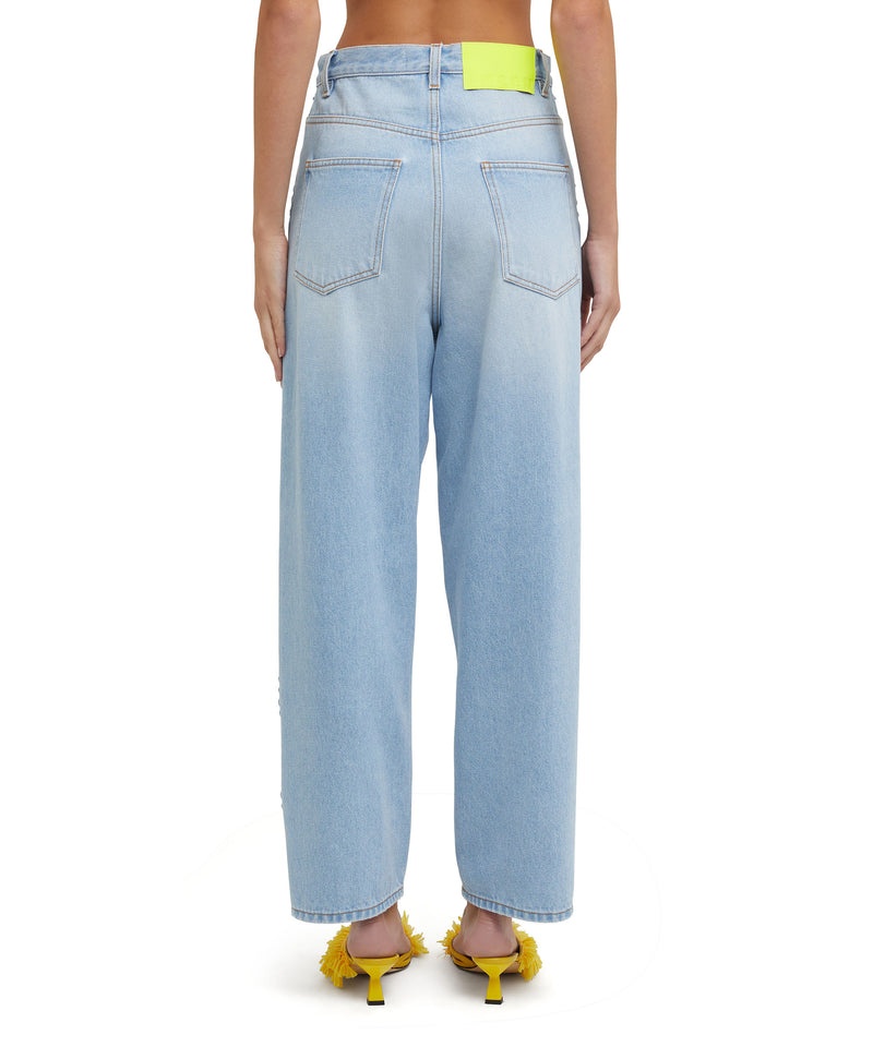 Blue MSGM 5 Pocket Light Denim Pants | USA_MSGM47961