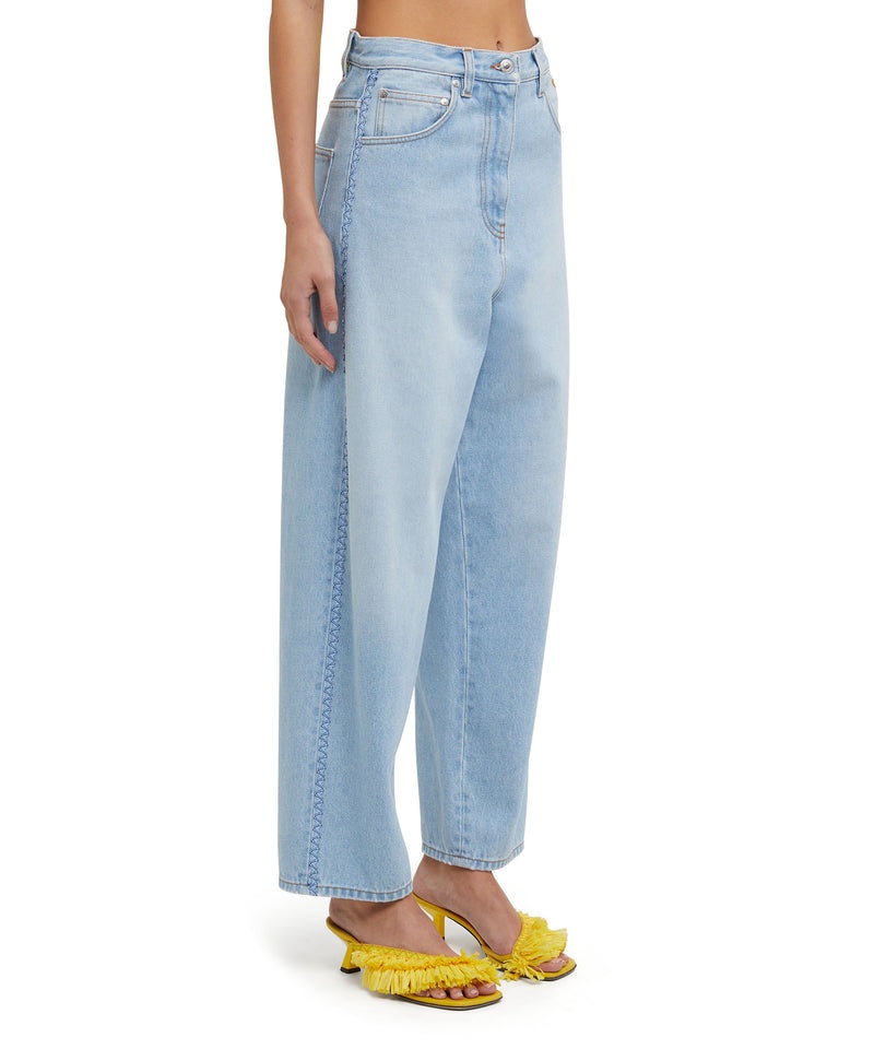 Blue MSGM 5 Pocket Light Denim Pants | USA_MSGM47961